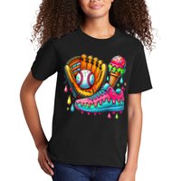 Ice Cream Drip Baseball Stuff Baseball Drip For Boy Kids T-Shirt