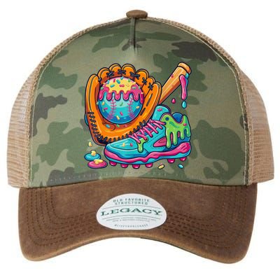 Ice Cream Drip Baseball Stuff Baseball Drip For Boy Legacy Tie Dye Trucker Hat
