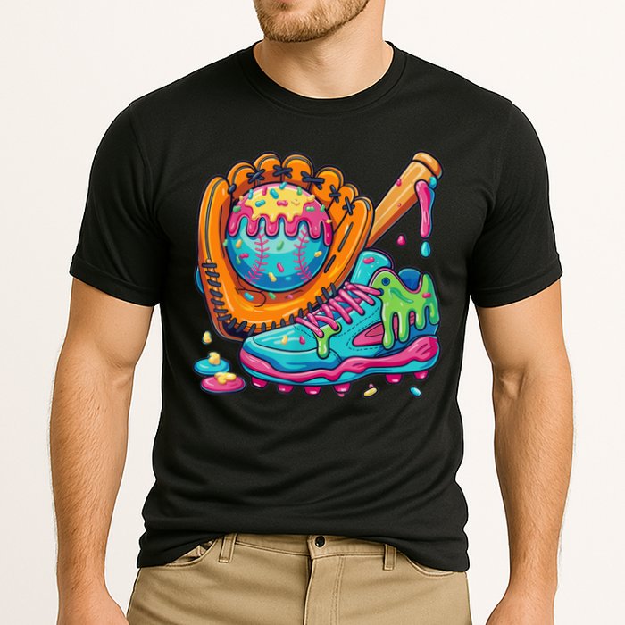 Ice Cream Drip Baseball Stuff Baseball Drip For Boy Cooling Performance Crew T-Shirt