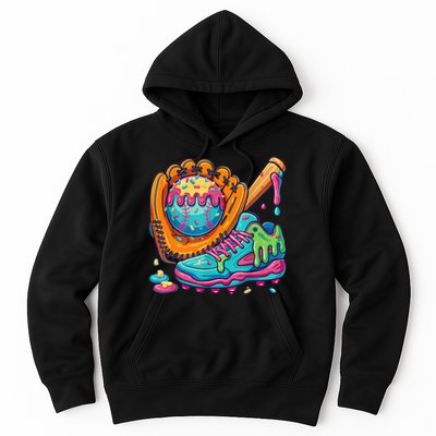 Ice Cream Drip Baseball Stuff Baseball Drip For Boy Hoodie