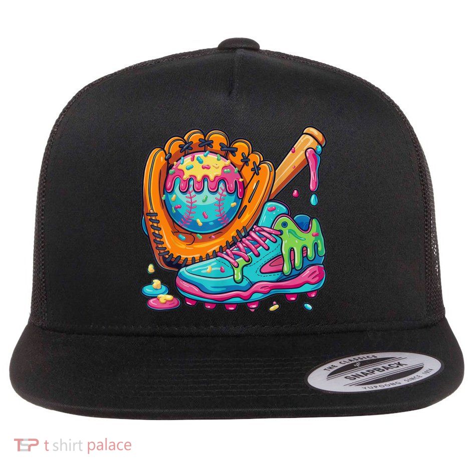 Ice Cream Drip Baseball Stuff Baseball Drip For Boy Flatbill Hat