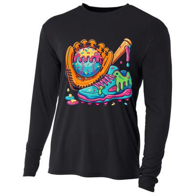 Ice Cream Drip Baseball Stuff Baseball Drip For Boy Cooling Performance Long Sleeve Crew