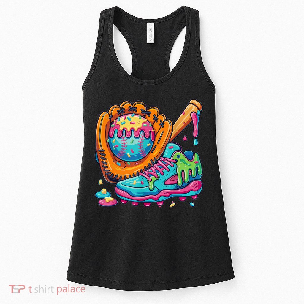 Ice Cream Drip Baseball Stuff Baseball Drip For Boy Womens Tank Top
