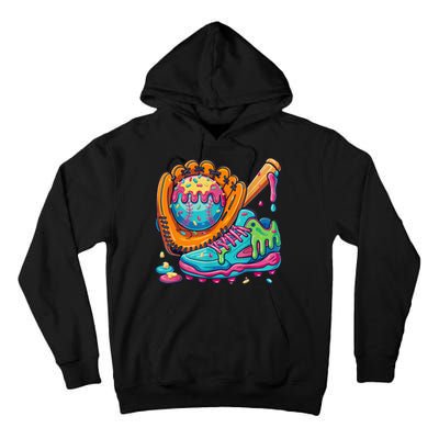Ice Cream Drip Baseball Stuff Baseball Drip For Boy Tall Hoodie