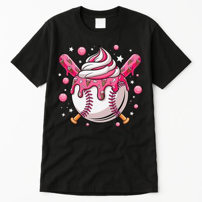 Ice Cream Drip Baseball Stuff Stuff Baseball Tall T-Shirt