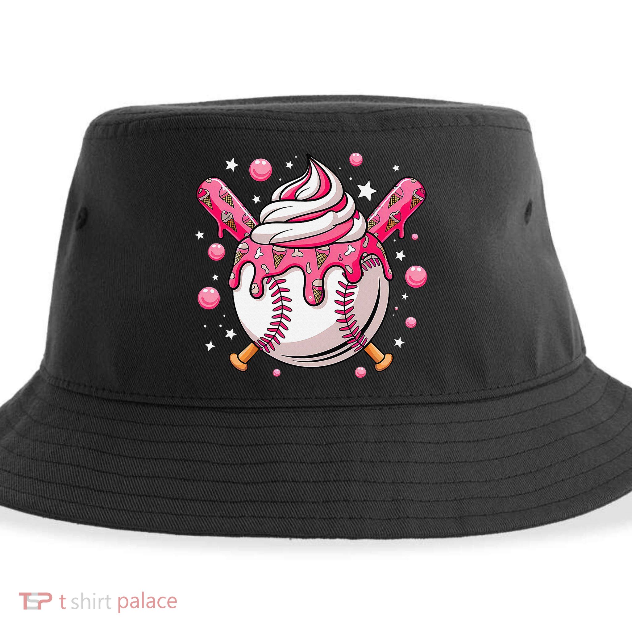 Ice Cream Drip Baseball Stuff Stuff Baseball Sustainable Bucket Hat