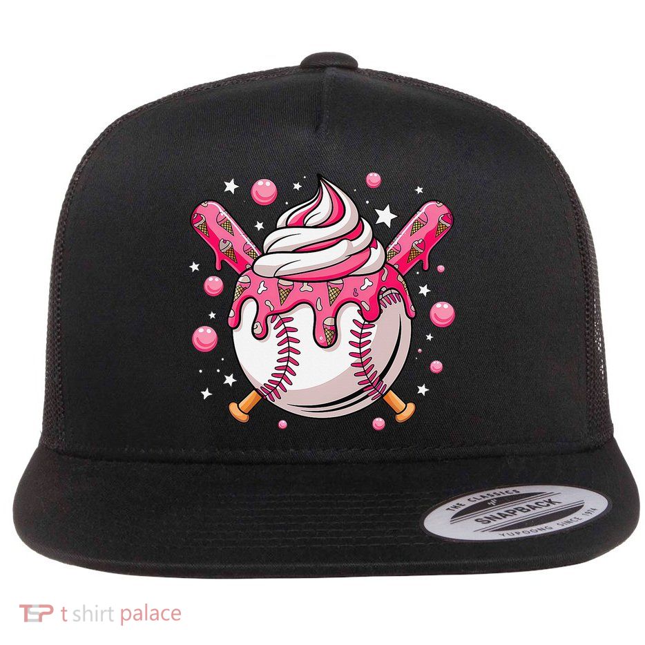 Ice Cream Drip Baseball Stuff Stuff Baseball Flatbill Hat