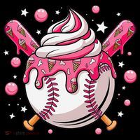 Ice Cream Drip Baseball Stuff Stuff Baseball Flatbill Hat