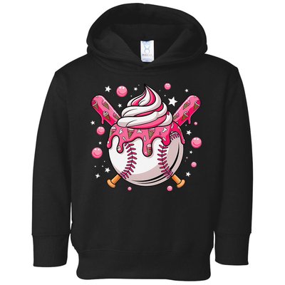 Ice Cream Drip Baseball Stuff Stuff Baseball Toddler Hoodie
