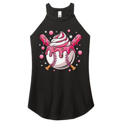 Ice Cream Drip Baseball Stuff Stuff Baseball Women's Perfect Tri Rocker Tank