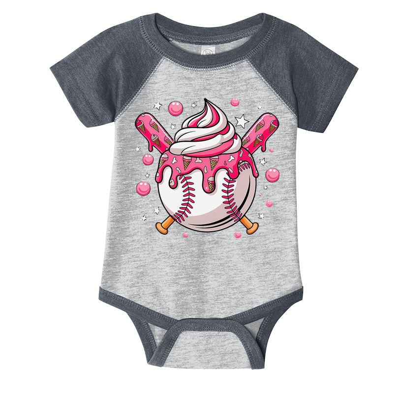 Ice Cream Drip Baseball Stuff Stuff Baseball Infant Baby Jersey Bodysuit
