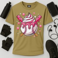 Ice Cream Drip Baseball Stuff Stuff Baseball Cooling Performance Crew T-Shirt