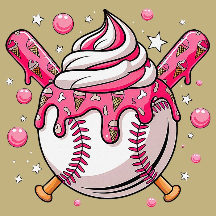 Ice Cream Drip Baseball Stuff Stuff Baseball Cooling Performance Crew T-Shirt