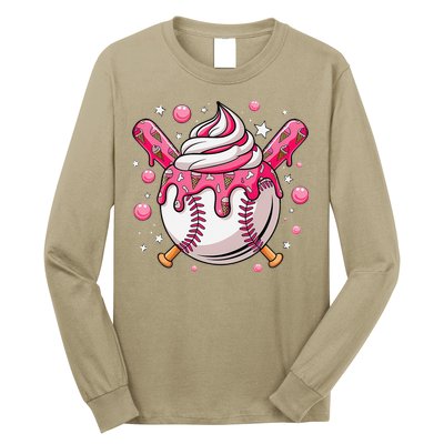 Ice Cream Drip Baseball Stuff Stuff Baseball Long Sleeve Shirt