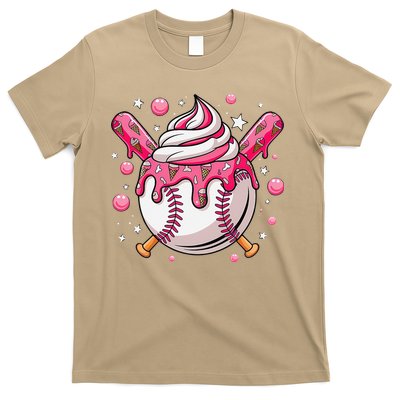 Ice Cream Drip Baseball Stuff Stuff Baseball T-Shirt