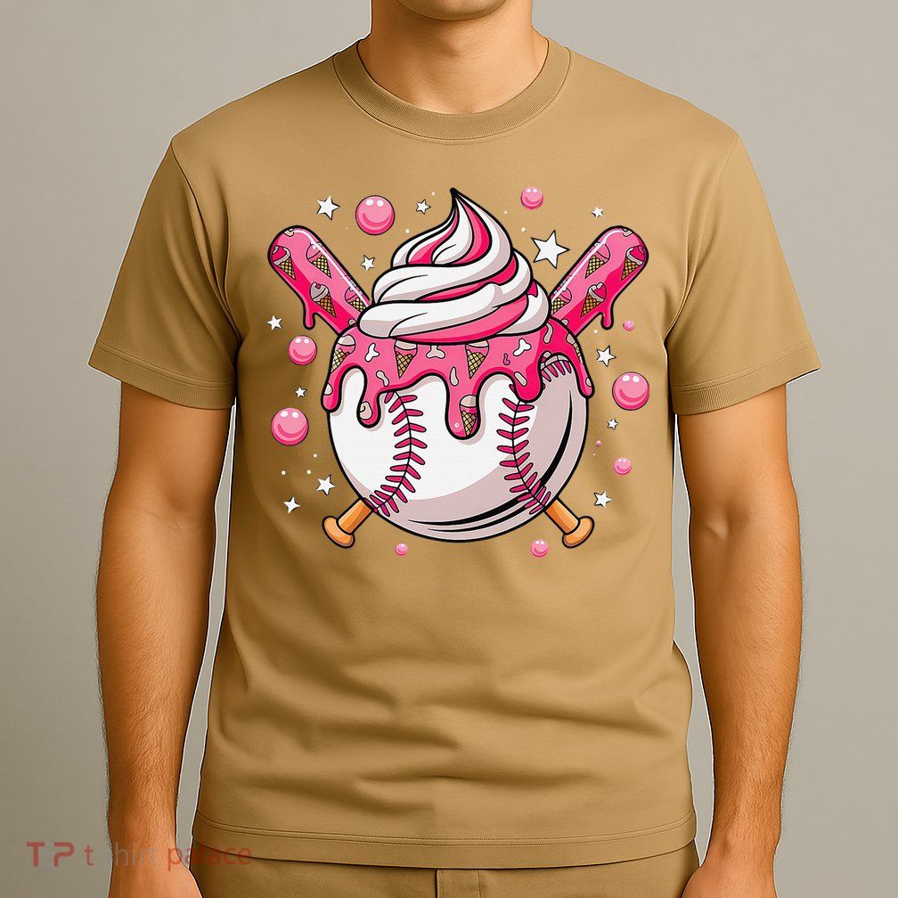 Ice Cream Drip Baseball Stuff Stuff Baseball T-Shirt