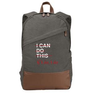 I Can Do This If I Die I Die Funny Fitness Workout Gym Lover Cotton Canvas Backpack