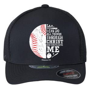 I Can Do All Things Baseball Gifts Teen Boy Flexfit Unipanel Trucker Cap