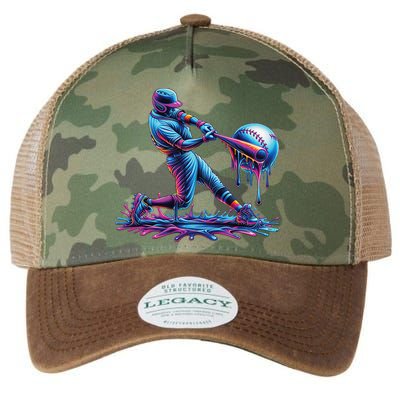 Ice Cream Drip Baseball Bat Baseball Player Legacy Tie Dye Trucker Hat