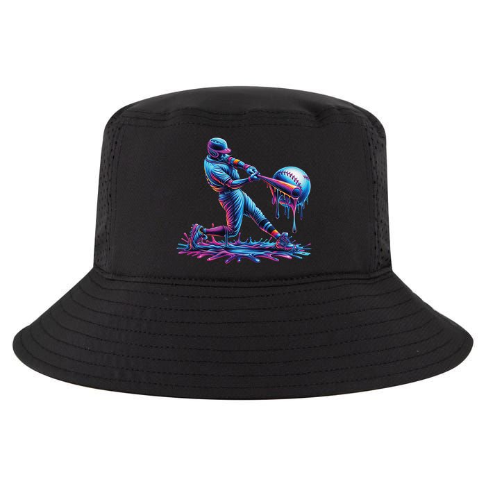 Ice Cream Drip Baseball Bat Baseball Player Cool Comfort Performance Bucket Hat