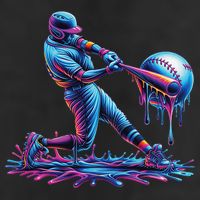 Ice Cream Drip Baseball Bat Baseball Player Cool Comfort Performance Bucket Hat