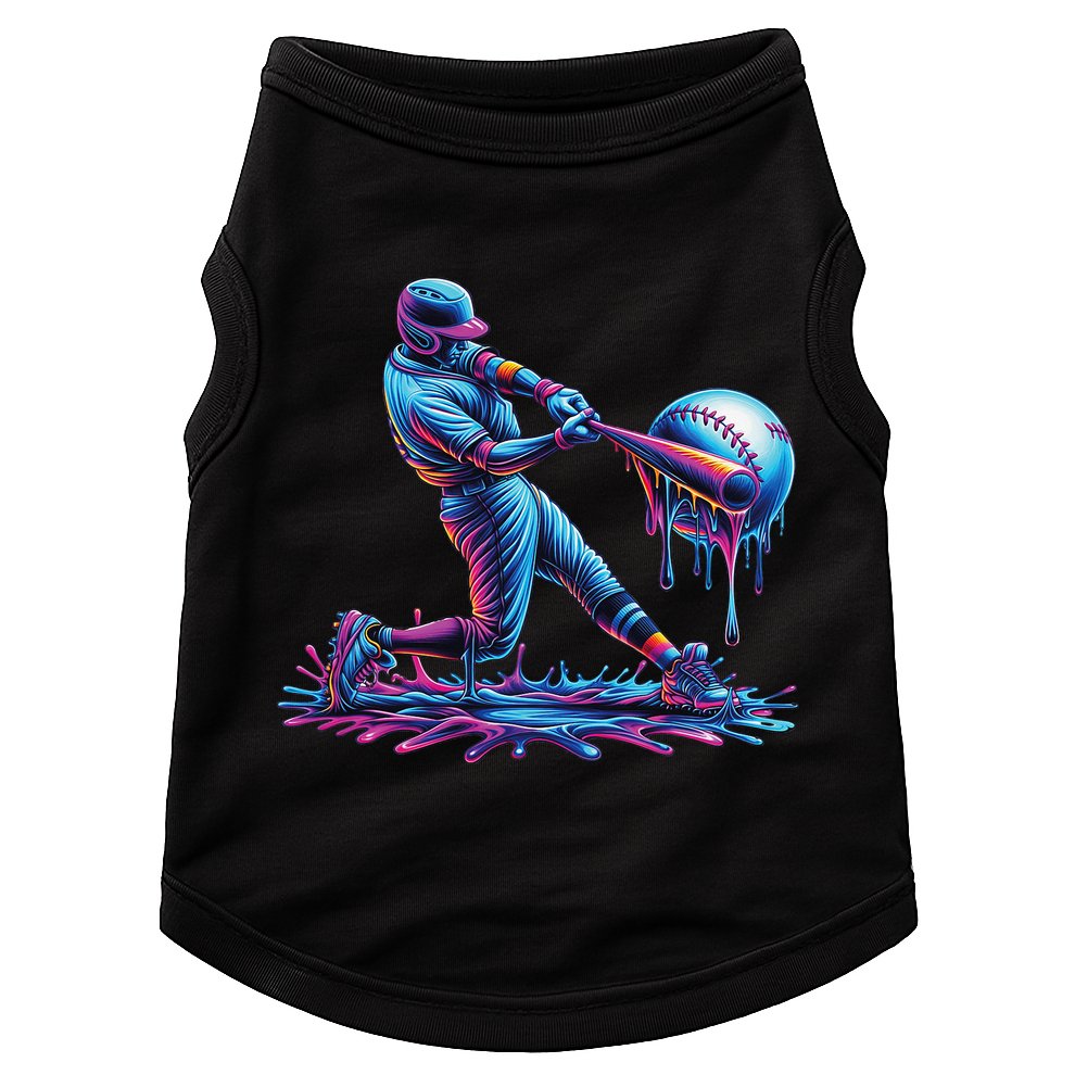 Ice Cream Drip Baseball Bat Baseball Player Doggie Tank