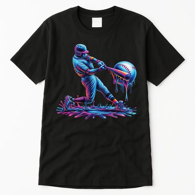 Ice Cream Drip Baseball Bat Baseball Player Tall T-Shirt