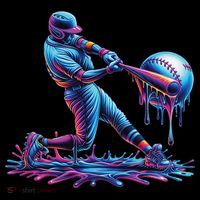 Ice Cream Drip Baseball Bat Baseball Player Tall T-Shirt