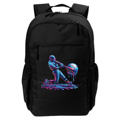 Ice Cream Drip Baseball Bat Baseball Player Backpack