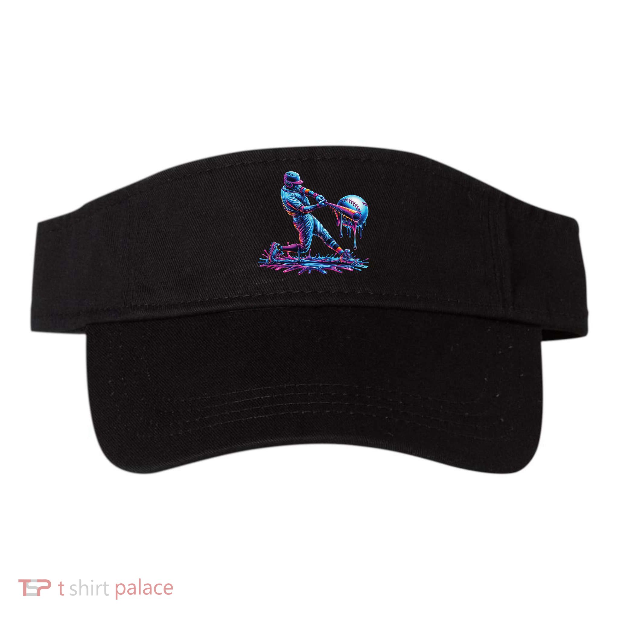 Ice Cream Drip Baseball Bat Baseball Player Visor