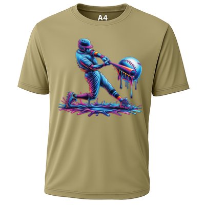 Ice Cream Drip Baseball Bat Baseball Player Performance Shirt