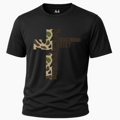 I Can Do All Things Through Christ Who Strengthens Me Camo Performance Shirt