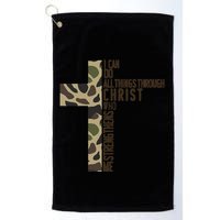 I Can Do All Things Through Christ Who Strengthens Me Camo Golf Towel