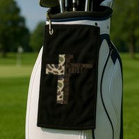 I Can Do All Things Through Christ Who Strengthens Me Camo Golf Towel