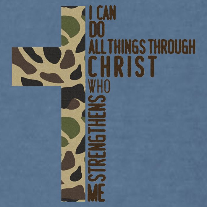 I Can Do All Things Through Christ Who Strengthens Me Camo Garment-Dyed Sweatshirt