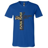 I Can Do All Things Through Christ Who Strengthens Me Camo V-Neck T-Shirt