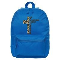 I Can Do All Things Through Christ Who Strengthens Me Camo 16 in Basic Backpack