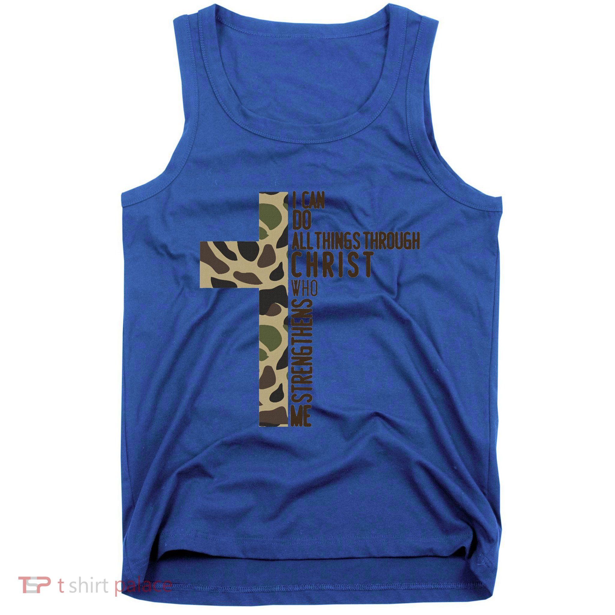 I Can Do All Things Through Christ Who Strengthens Me Camo Tank Top