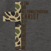 I Can Do All Things Through Christ Who Strengthens Me Camo Vector Backpack