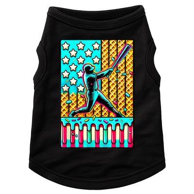 Ice Cream Drip Baseball Stuff Drip For Boy American Flag  Doggie Tank