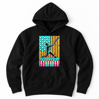 Ice Cream Drip Baseball Stuff Drip For Boy American Flag  Hoodie