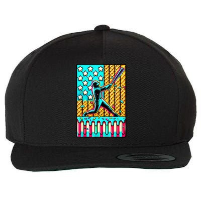Ice Cream Drip Baseball Stuff Drip For Boy American Flag  Wool Snapback Cap
