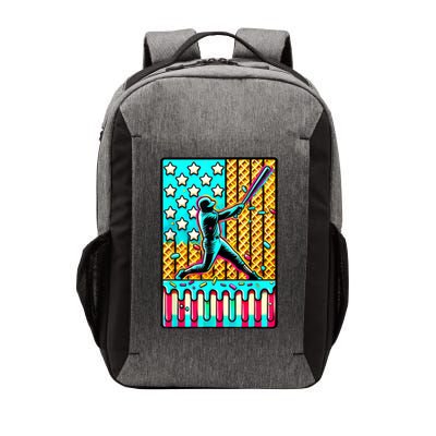 Ice Cream Drip Baseball Stuff Drip For Boy American Flag  Vector Backpack
