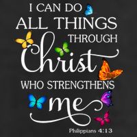 I Can Do All Things Through Christ Who Strengthens Me Butterfly Art Cool Comfort Performance Bucket Hat