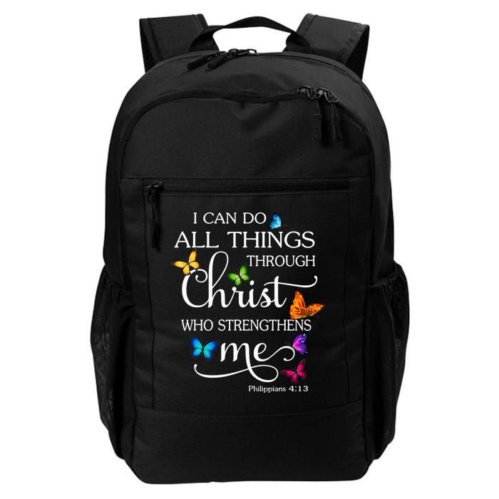 I Can Do All Things Through Christ Who Strengthens Me Butterfly Art Backpack