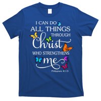 I Can Do All Things Through Christ Who Strengthens Me Butterfly Art T-Shirt