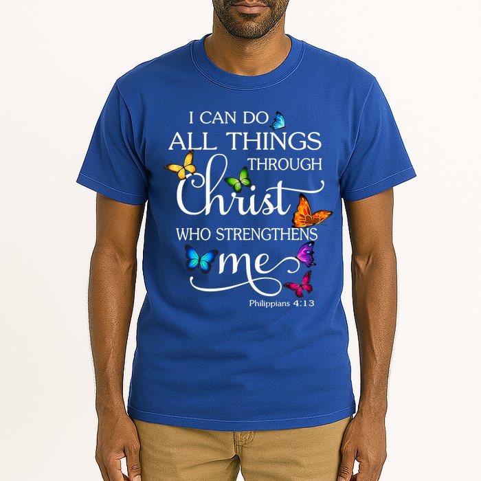 I Can Do All Things Through Christ Who Strengthens Me Butterfly Art Tall T-Shirt