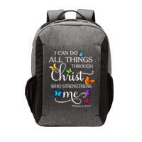 I Can Do All Things Through Christ Who Strengthens Me Butterfly Art Vector Backpack