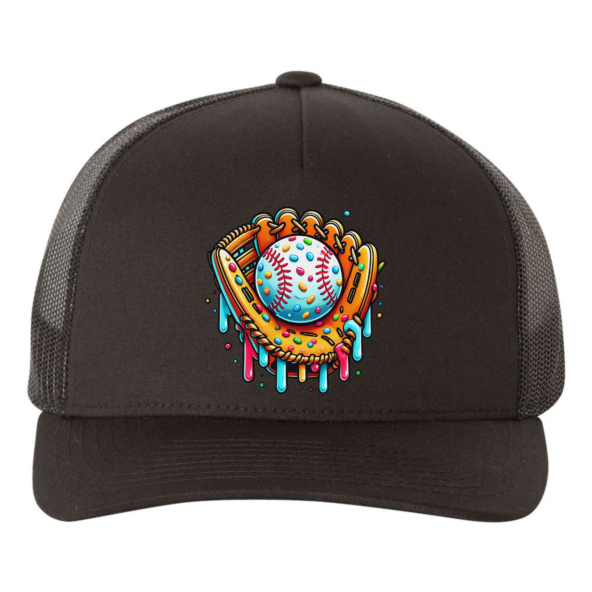 Ice Cream Drip Baseball Stuff Baseball Drip For Yupoong Adult 5-Panel Trucker Hat