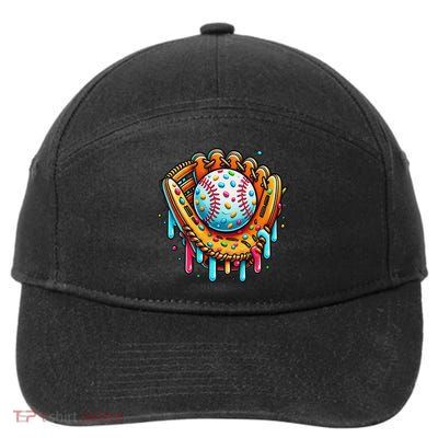 Ice Cream Drip Baseball Stuff Baseball Drip For 7-Panel Snapback Hat